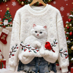 Christmas Retro Green Sweater | Cozy Unisex Casual Winter Wear