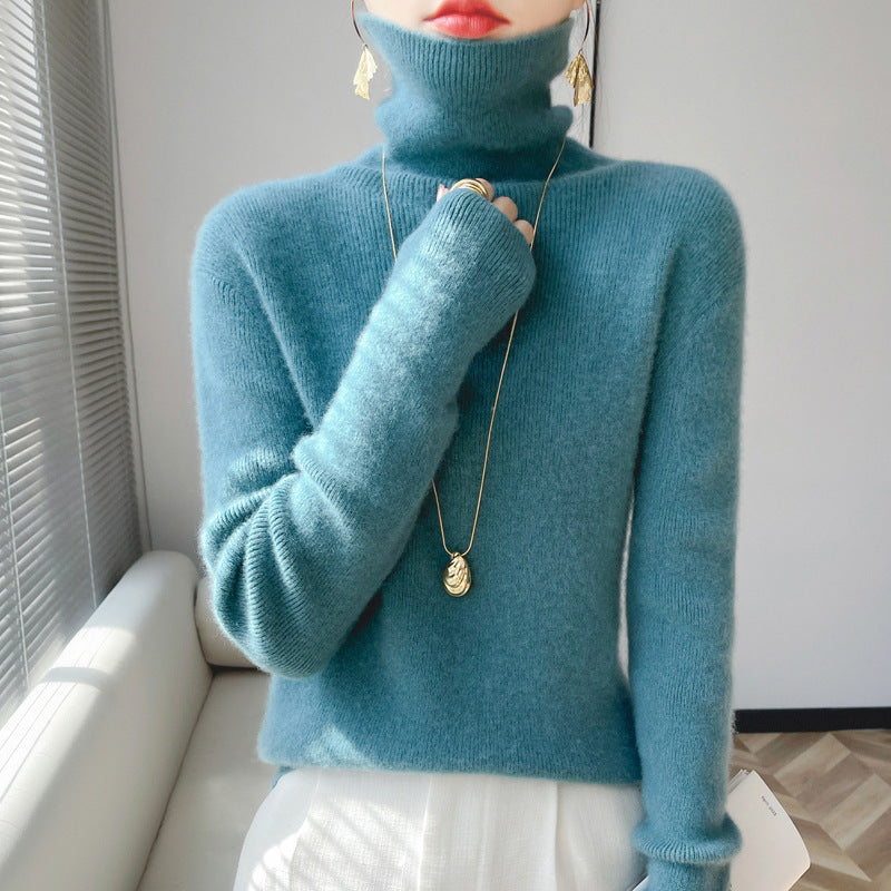 Women’s High-neck Sweater | Elegant Slim-Fit Autumn Winter Knit