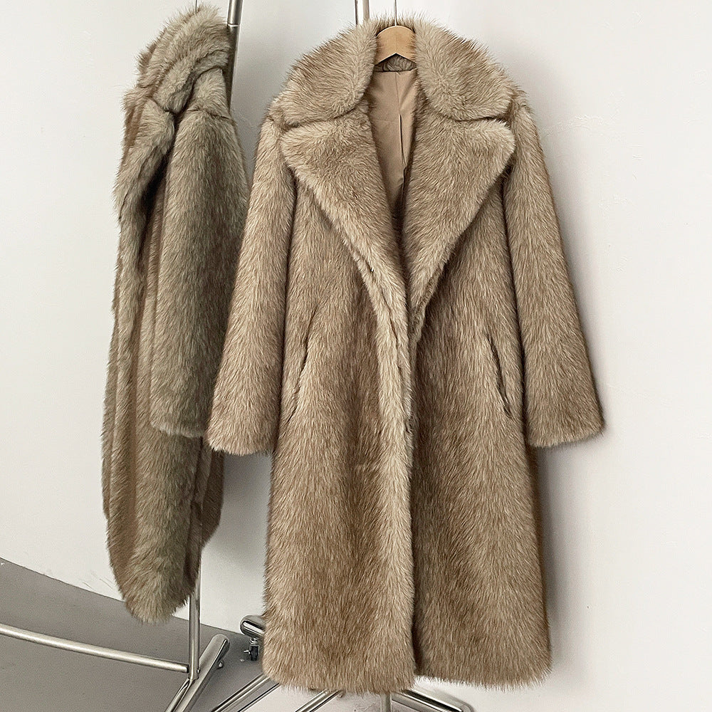 High-Quality Artificial Faux Fur Coat for Women | Elegant Winter Wear