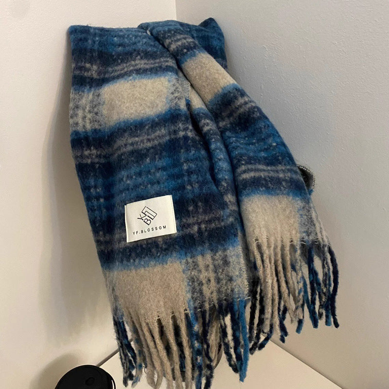 Fashionable Plaid Winter Scarf for Women | Soft & Warm