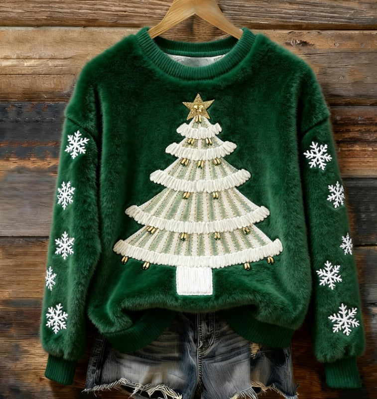 Christmas Retro Green Sweater | Cozy Unisex Casual Winter Wear