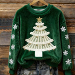 Christmas Retro Green Sweater | Cozy Unisex Casual Winter Wear