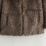 European & American Style Faux Fur Warm Coat for Women