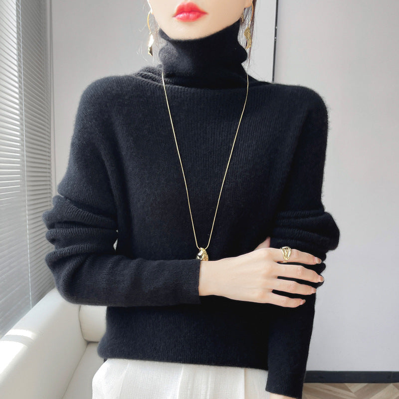 Women’s High-neck Sweater | Elegant Slim-Fit Autumn Winter Knit