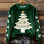 Christmas Retro Green Sweater | Cozy Unisex Casual Winter Wear