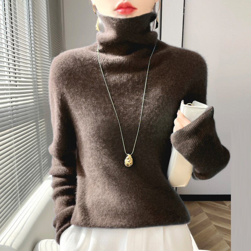 Women’s High-neck Sweater | Elegant Slim-Fit Autumn Winter Knit