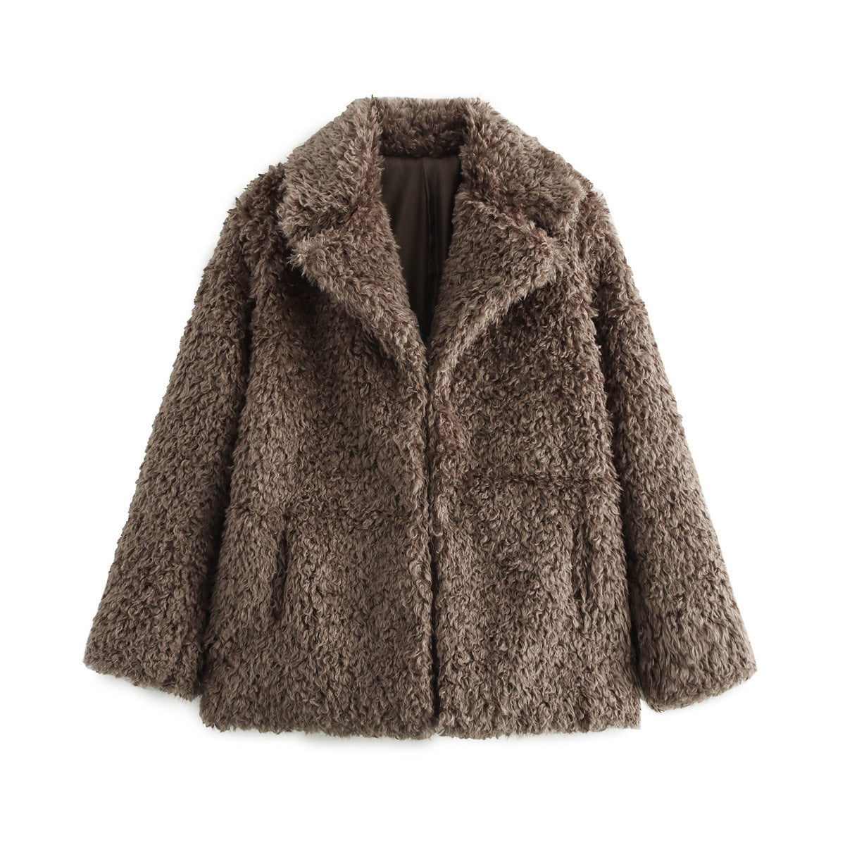 European & American Style Faux Fur Warm Coat for Women