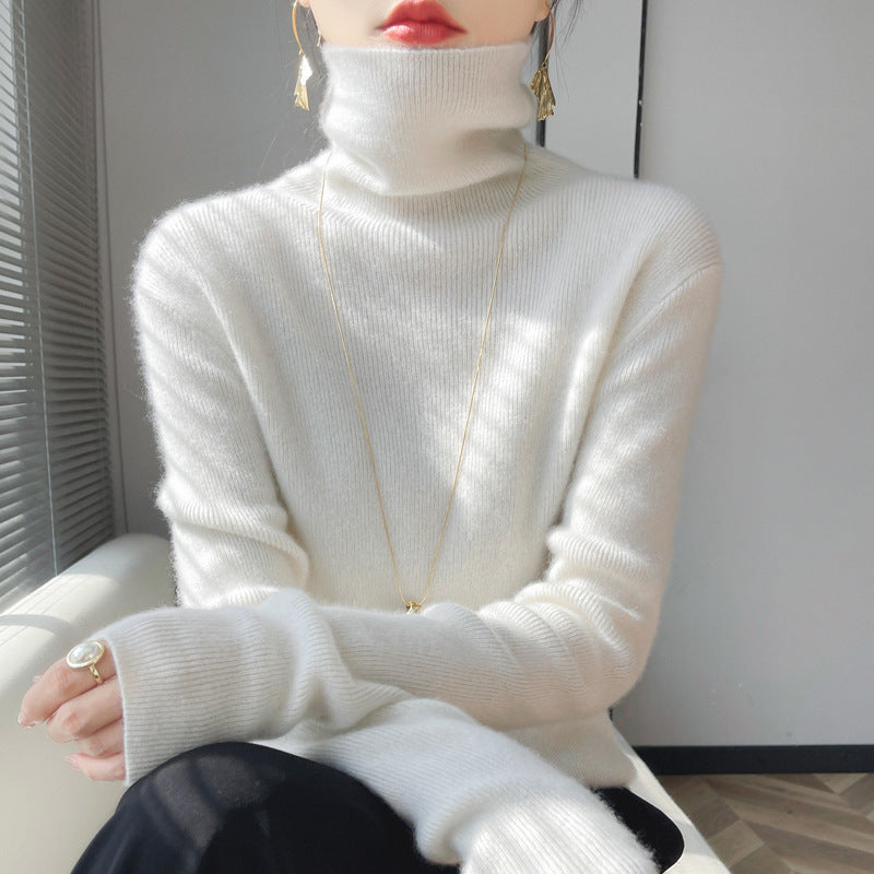 Women’s High-neck Sweater | Elegant Slim-Fit Autumn Winter Knit