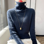Women’s High-neck Sweater | Elegant Slim-Fit Autumn Winter Knit