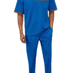 Casual Men’s Polo and Pants Waffle-Knit Set