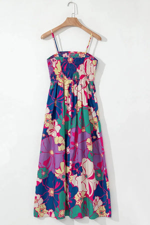Comfortable Smocked Bodice Maxi Dress