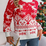 Fashoner long sleeve Christmas element winter top