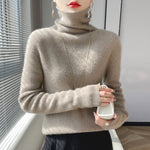 Women’s High-neck Sweater | Elegant Slim-Fit Autumn Winter Knit