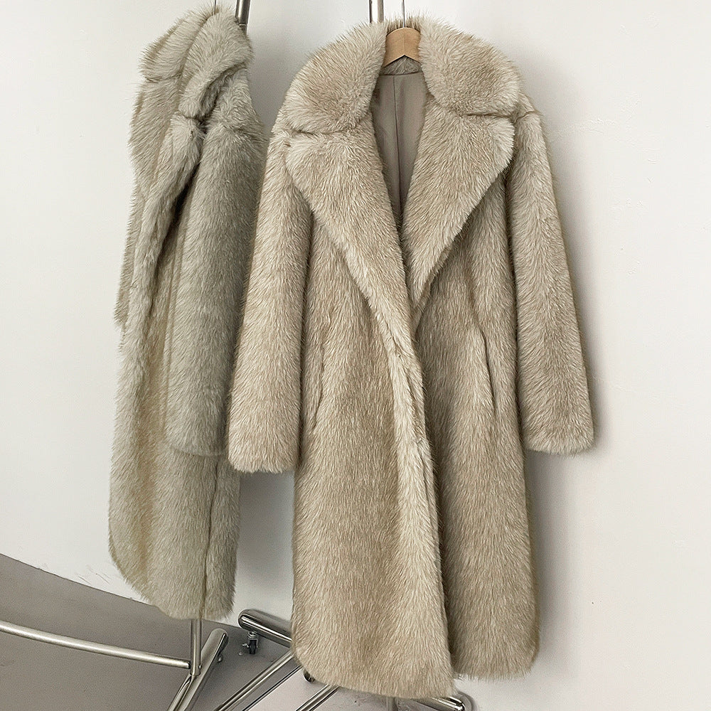 High-Quality Artificial Faux Fur Coat for Women | Elegant Winter Wear