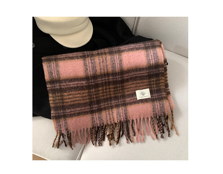 Fashionable Plaid Winter Scarf for Women | Soft & Warm