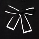 Fashionable Cropped Sweater with Bow Detail