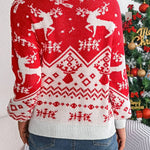 Cozy holiday party round neck Christmas sweater