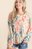 fashoner BiBi Tie Dye Print Terry Pullover front view – trendy women’s sweatshirt