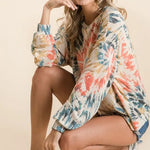 fashoner BiBi Tie Dye Print Terry Pullover women’s outfit – streetwear style