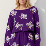 Women’s party wear sequin cropped top and shorts set