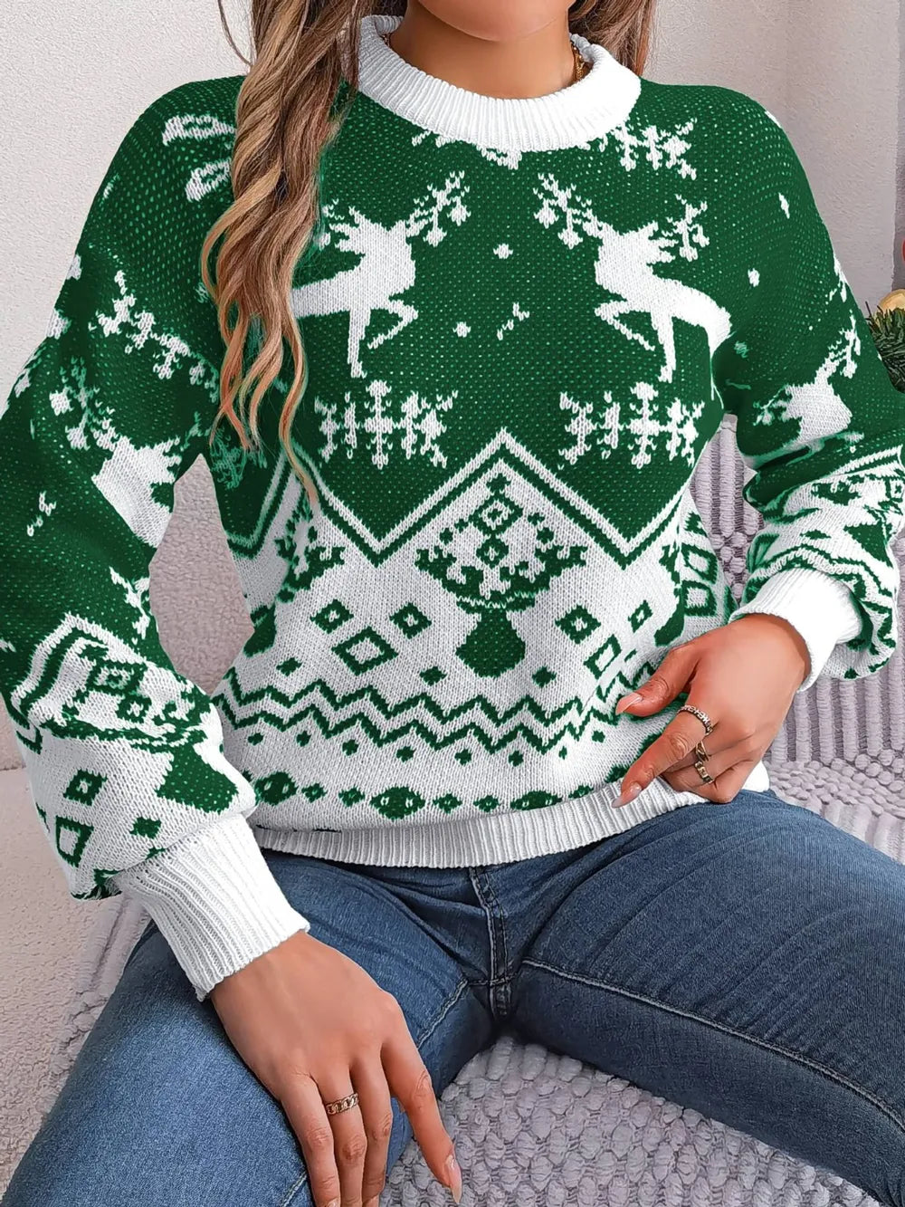 Christmas themed long sleeve sweater by Fashoner
