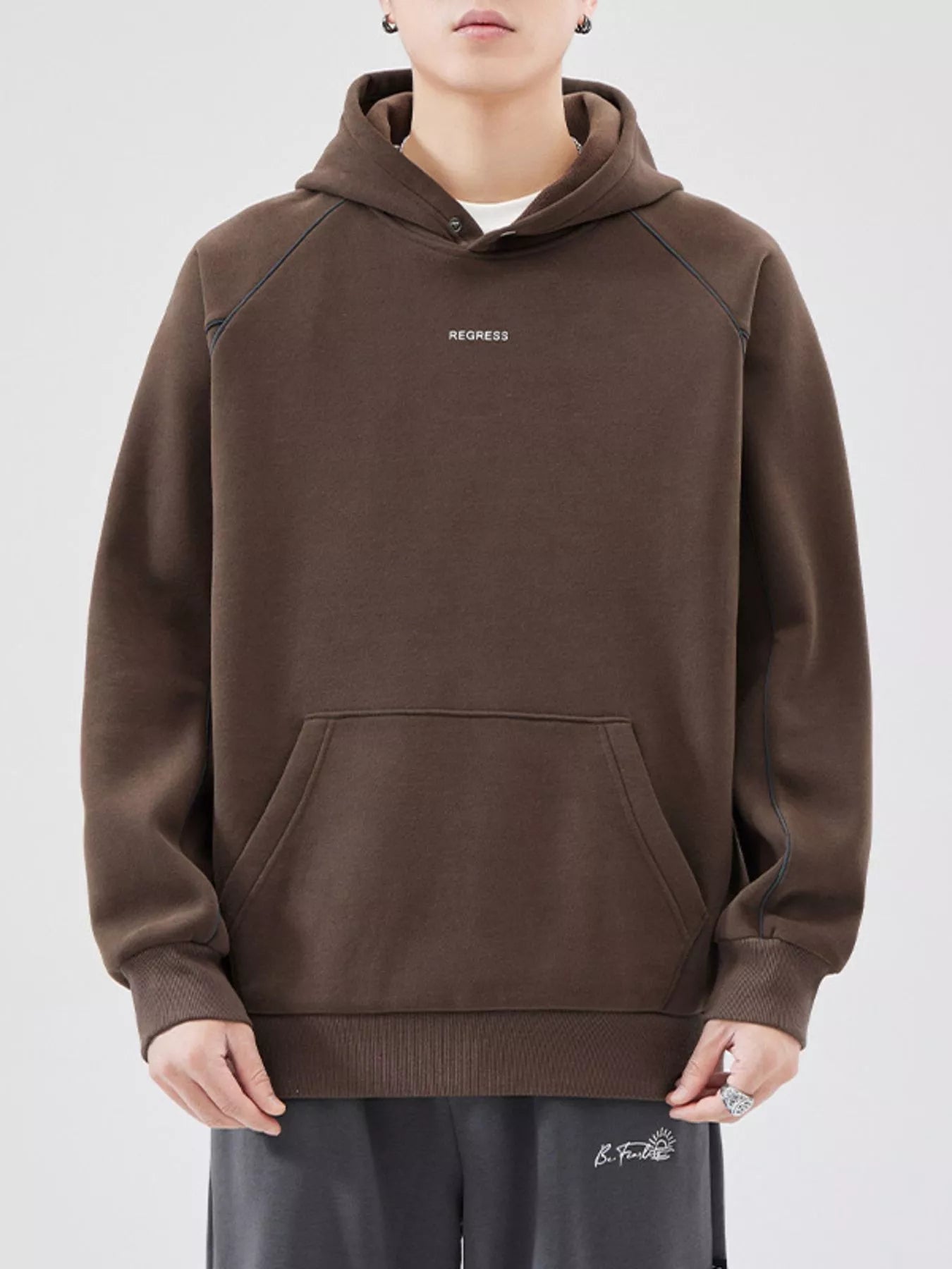 Comfortable cotton polyester hoodie for men