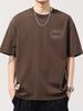 Fashoner men’s plus size letter back round neck t-shirt