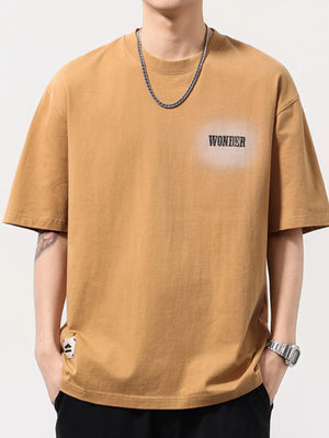 Men’s plus size round neck tee by Fashoner