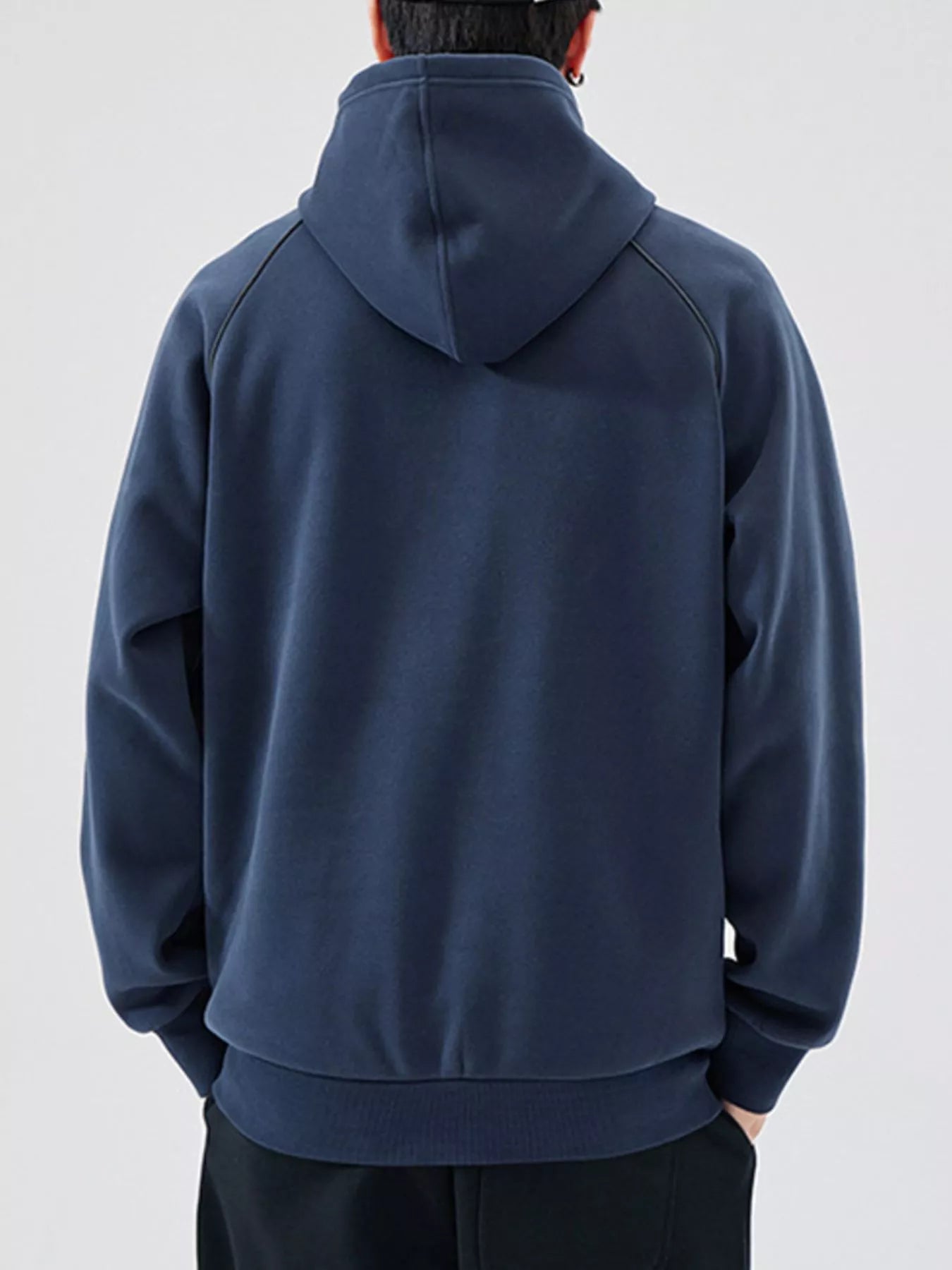 Plus size men’s casual cotton blend hoodie