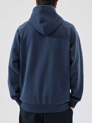 Plus size men’s casual cotton blend hoodie