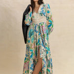 Women’s long sleeve slit dress by Fashoner