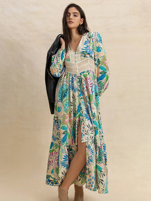 Women’s long sleeve slit dress by Fashoner