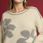 fashoner Umgee Floral Jacquard Knit Sweater styled outfit – trendy women’s pullover