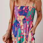 Flowing Floral Print Loose Maxi Dress for Women