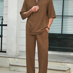 Lightweight Plus Size Men’s Two-Piece Loungewear Set