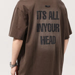 Casual cotton spandex t-shirt with back print