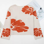 Oversized Floral Sweater for Casual Wear