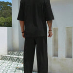 Relaxed Fit Men’s Half Sleeve Top & Pants Set
