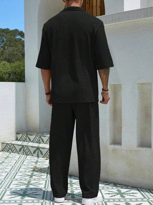 Relaxed Fit Men’s Half Sleeve Top & Pants Set