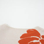 Soft Viscose Blend Floral Knit Sweater