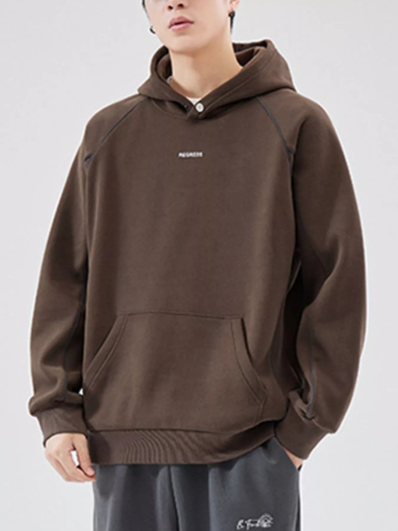 Fashoner drawstring hoodie with kangaroo pocket