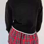 Stylish Winter Cropped Bow Accent Sweater