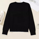 Trendy Holiday Bow Accent Sweater for Women