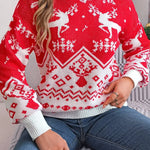 Women’s festive acrylic knit sweater for holidays