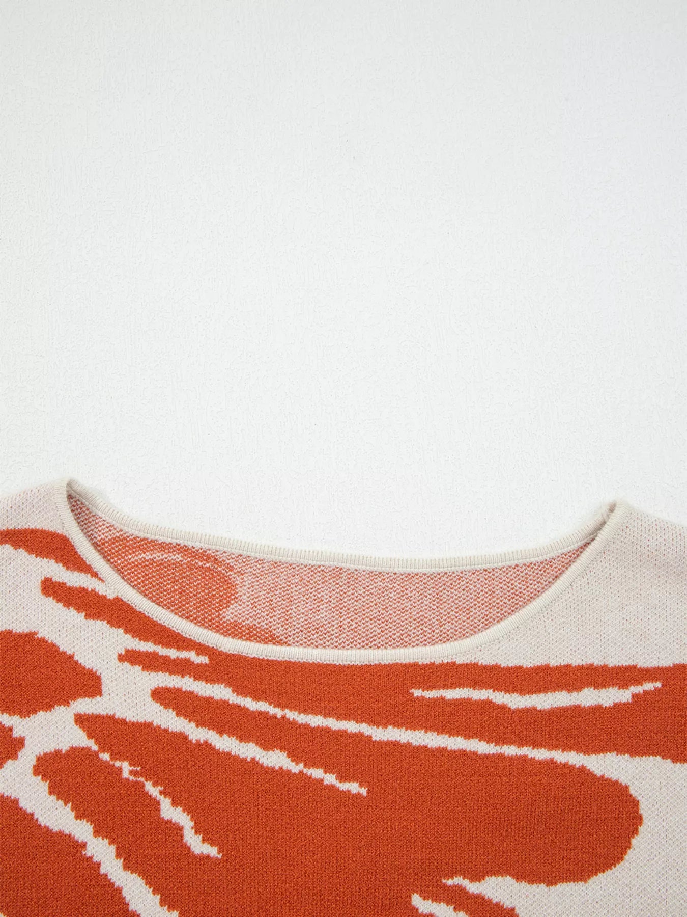 Women’s Winter Flower Pattern Baggy Sweater