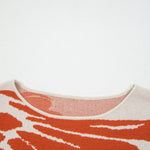 Women’s Winter Flower Pattern Baggy Sweater
